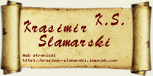 Krasimir Slamarski vizit kartica